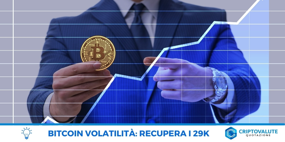 Bitcoin volatilità: recuperati i 29.000$